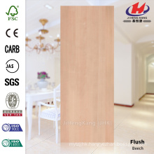 JHK-F01 Elegant Straight Line Smooth Natural Veneer Beech Wood HDF Doorskin
